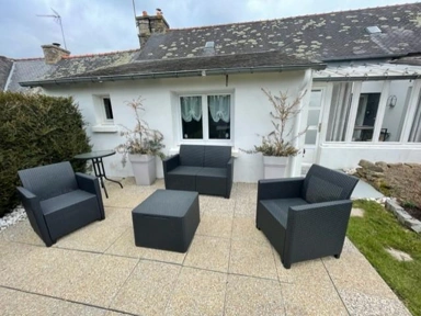 Terrasse - Maison en Pierre avec Jardin au Bourg de Plouray