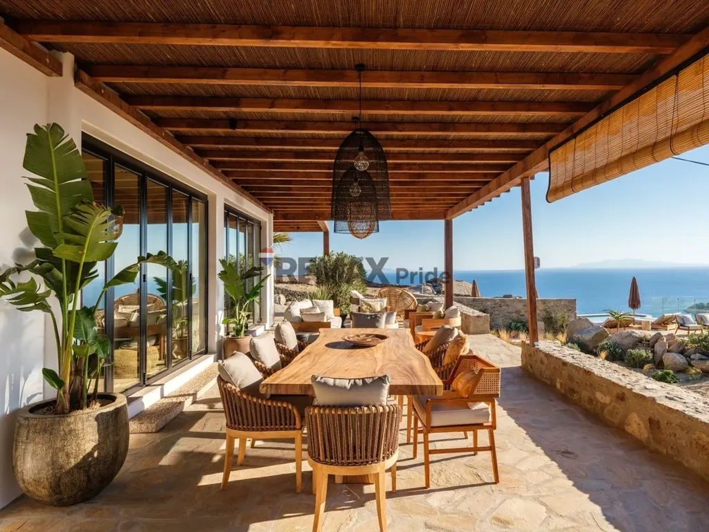 Terrasse - New Villa with Sea View in Mykonos