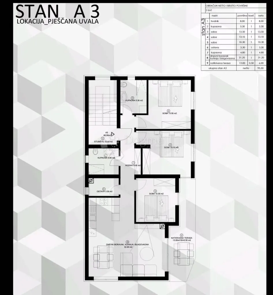 Planimetria - Modern Apartment with Balcony in Medulin