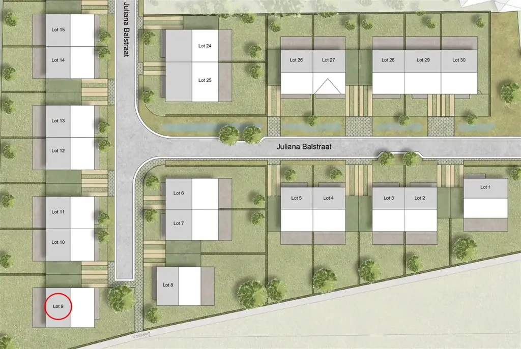 Plan - Parcelle de Construction dans le Projet Résidentiel De Klingerie