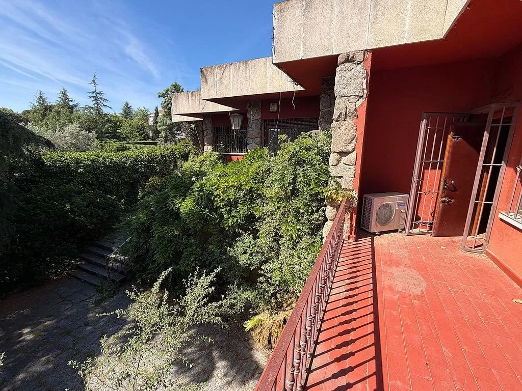 Balcony - Stone Chalet with Pool in Parquelagos