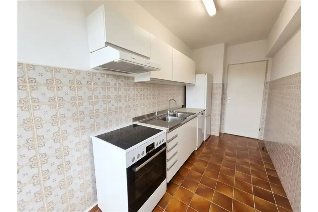 Kitchen - Apartment with Terrace View in Liège