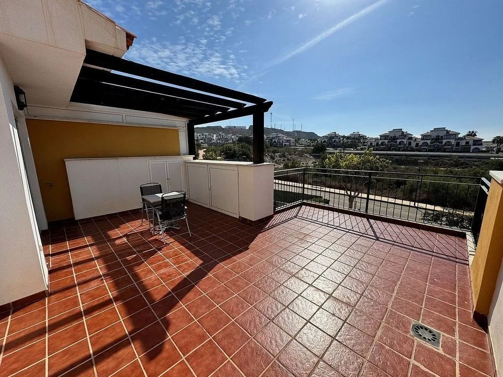 Terrace - Semi-detached House with Pool in Las Salinas