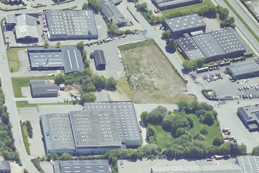 Aerial - Commercial Plot near E45 in Business Area