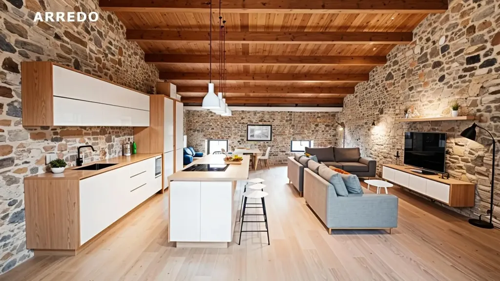Kitchen - Terraced House with River View in Aquileia