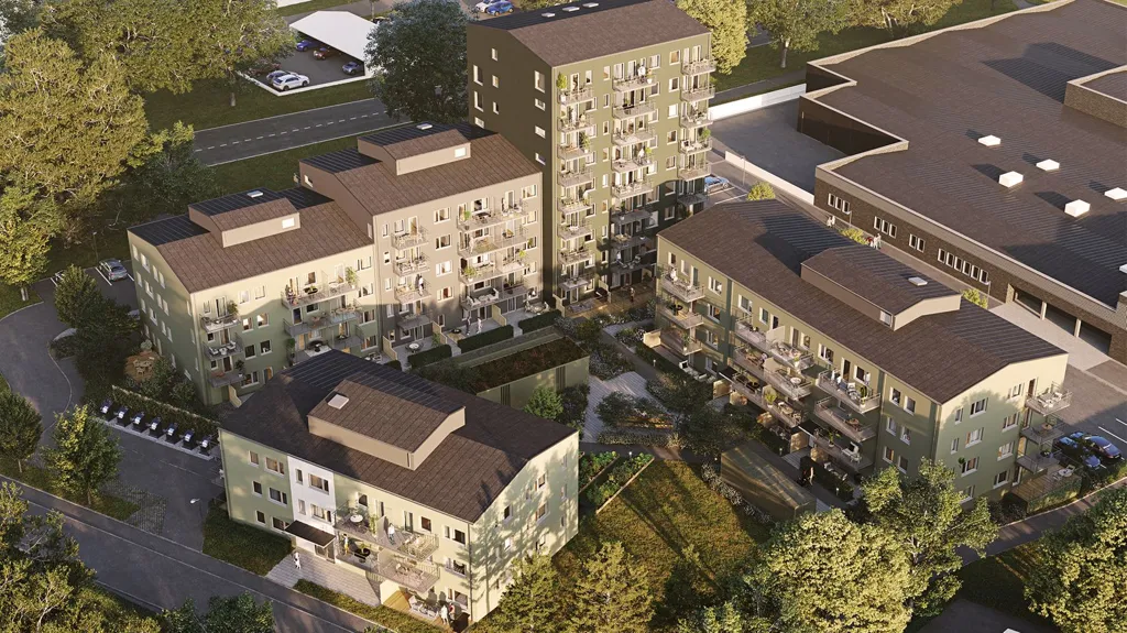Õhuvaade - Efficient Flat with Balcony in Stockholm