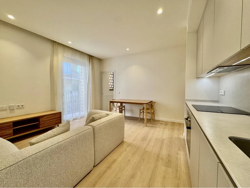 Living Room - Modern Flat with Balcony in Pere Garau