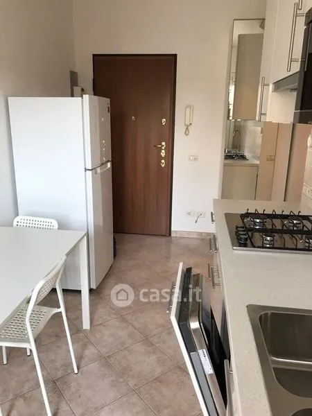 Kitchen - Modern Studio with Balcony in Milan