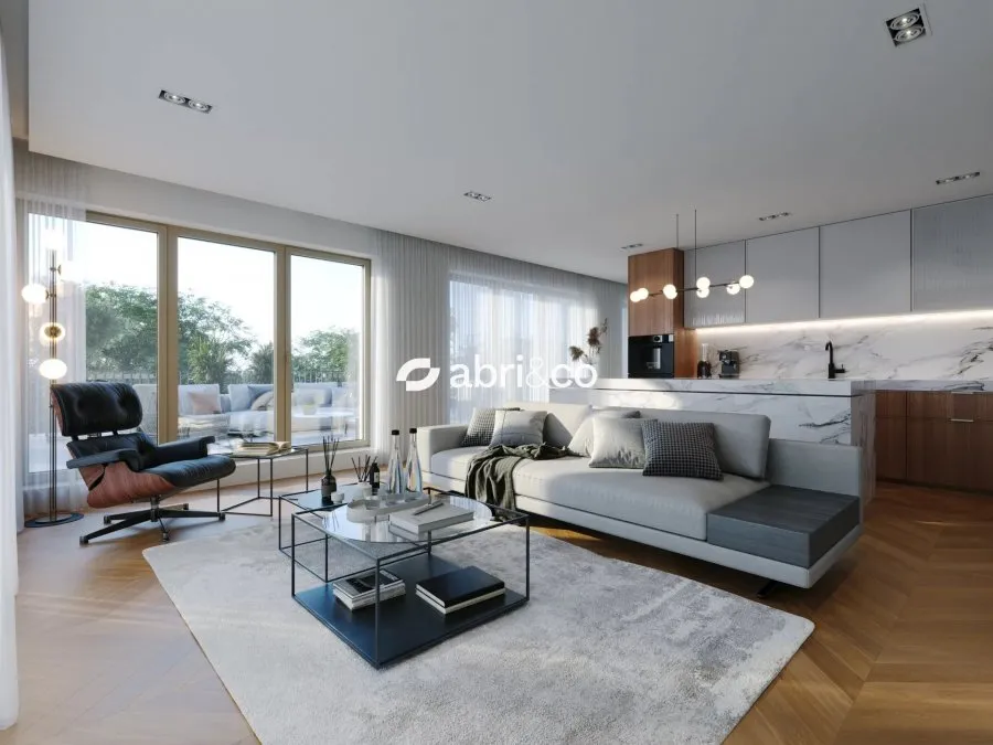 Séjour - Studio neuf avec ascenseur à Luxembourg-Hollerich