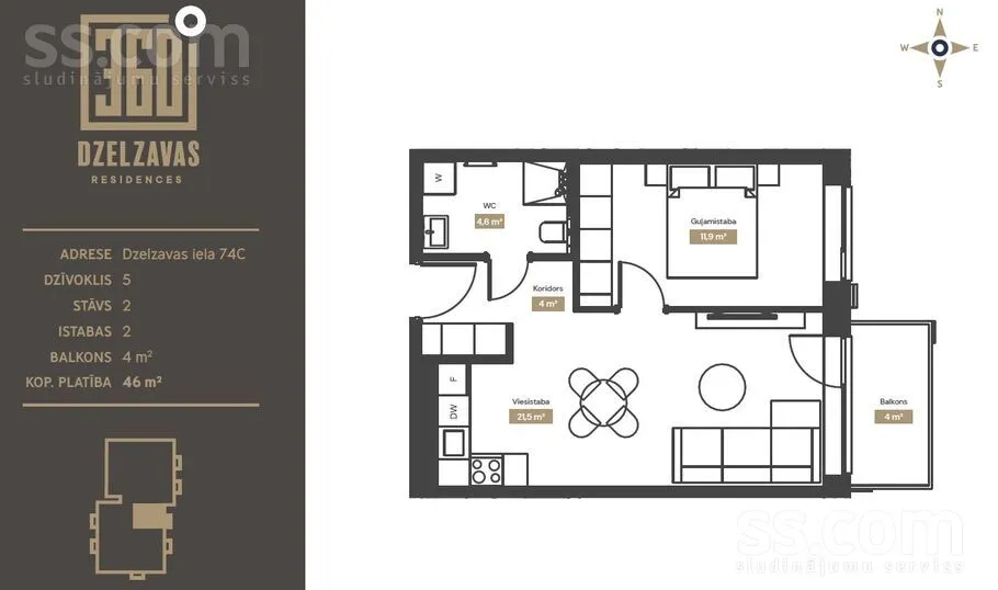 Plan - Modern Apartments with 360° Views in Riga