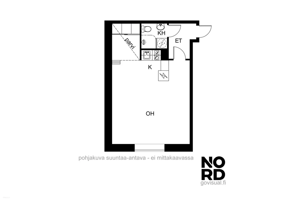 Planimetria - Historic Flat with Balcony in Helsinki Centre