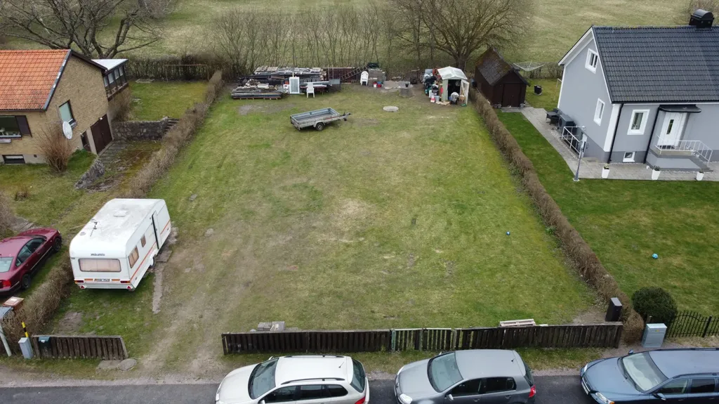Õhuvaade - Plot with Approved Building Permit in Skåne