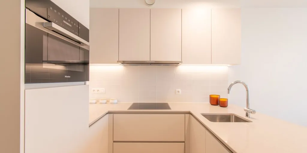 Köök - New Build Apartment with Sea View in Ostend