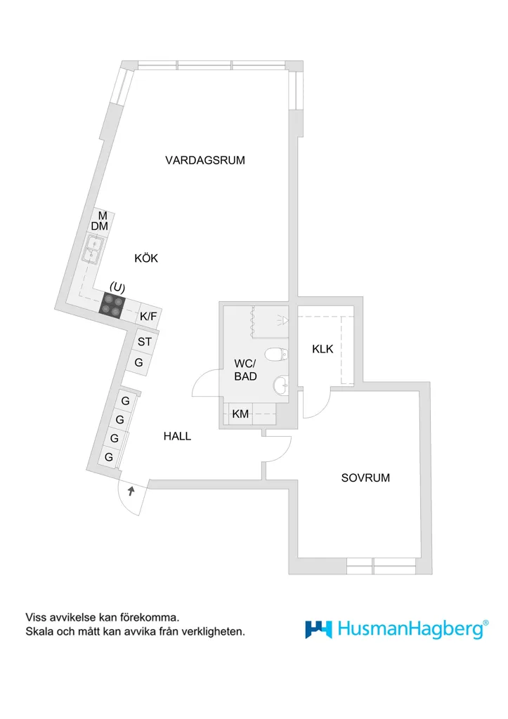 Floor Plan - Apartment with Large Windows in Mariehöjd