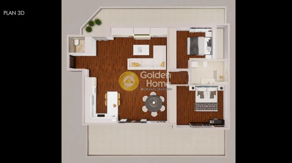 Plan - Modern Apartment with Balcony in Glyfada Centre
