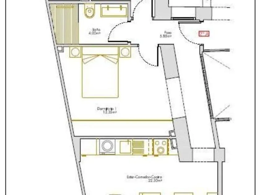Planimetria - New Flat with Lift in Cádiz