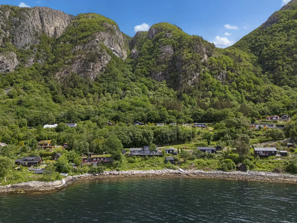 Vista aerea - Seafront Cottage with Private Garden in Gausetbukta