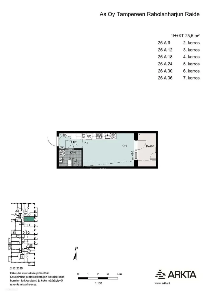 Plaan - Modern Apartment with Balcony in Tampere
