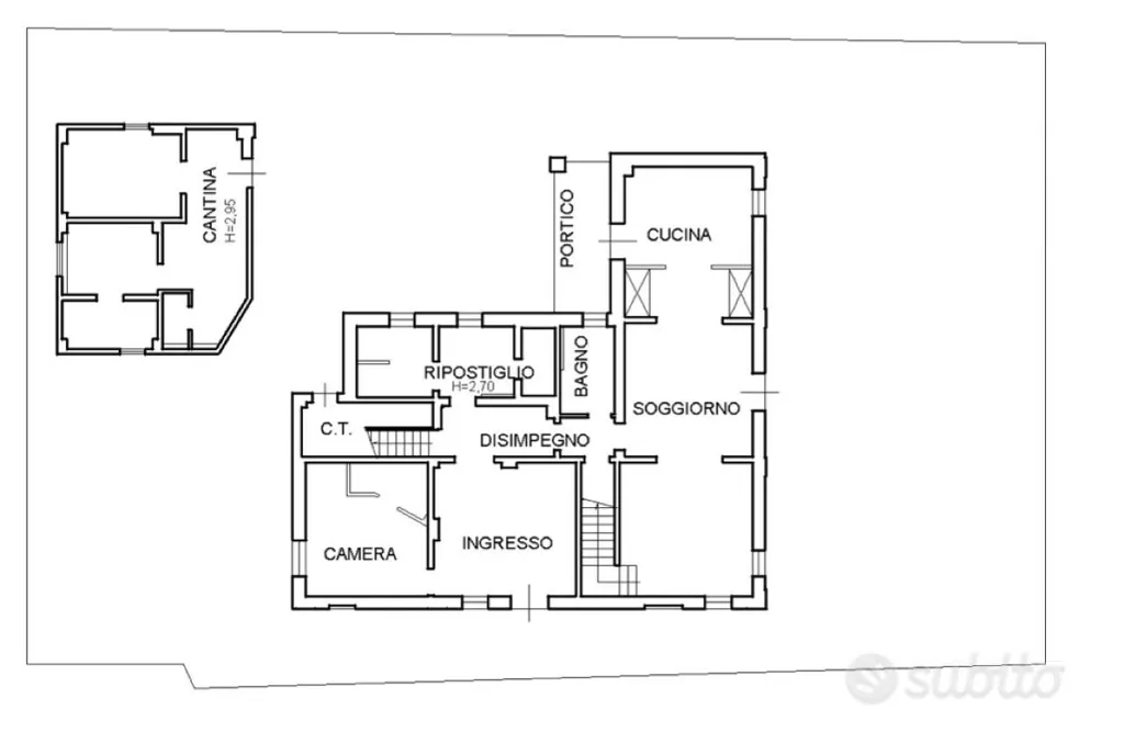 Plan - Restored Villa with Garden in Minerbio