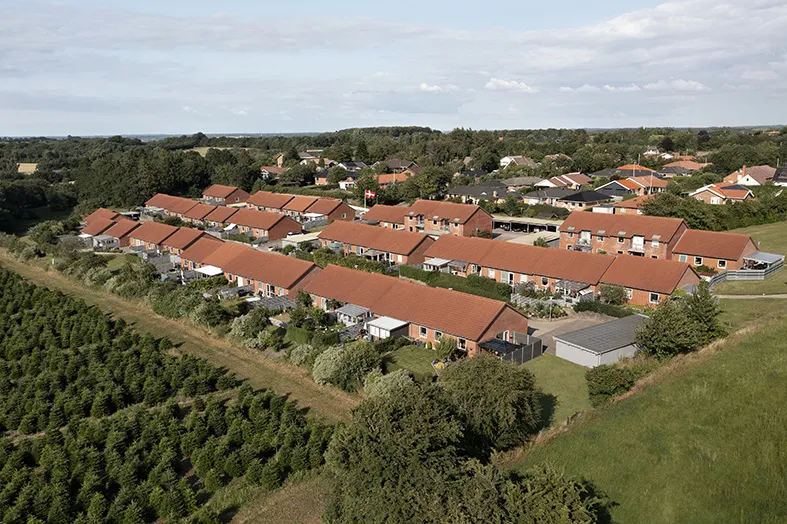 Vue aérienne - 3-Bed Flat with Balcony in Løgstrup