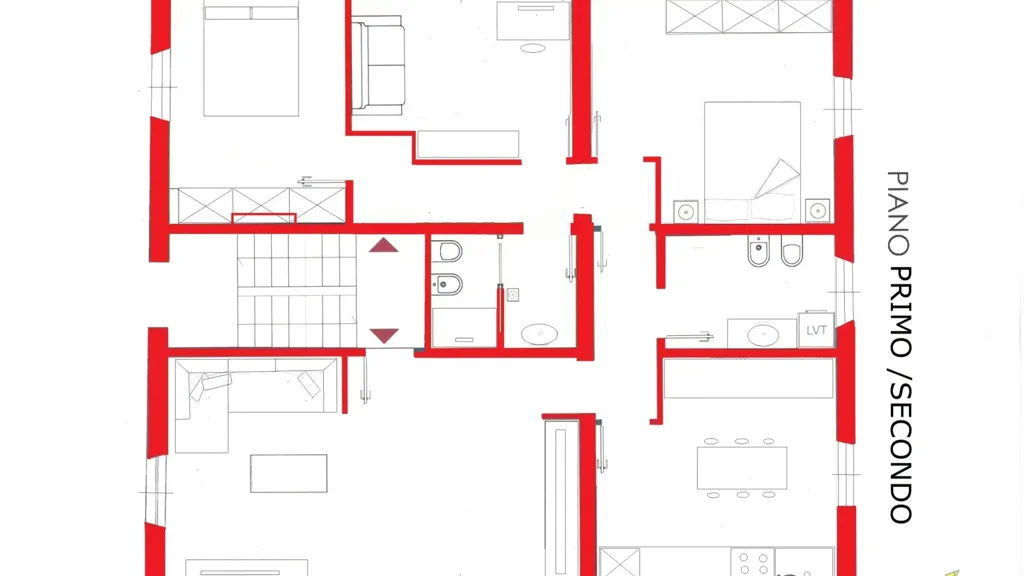Plan - Apartment with Wooden Roof in Parma