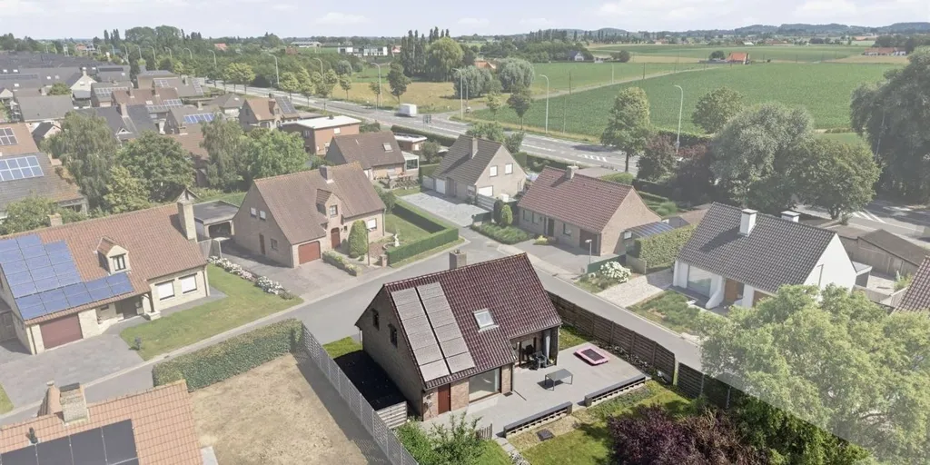 Vue aérienne - Maison Individuelle avec Jardin à Poperinge