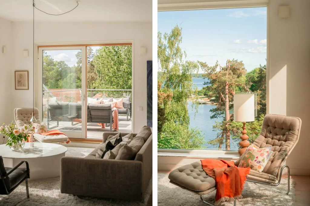 Soggiorno - Contemporary Villa with Sea View in Skogsö