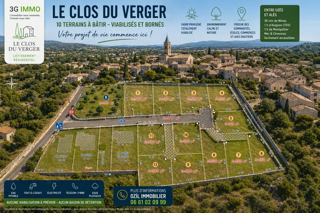 Õhuvaade - Constructible Plot with View in Uzès Area