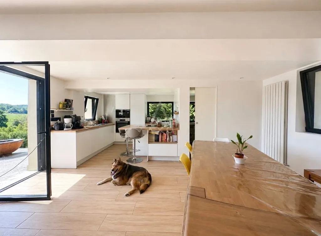 Küche - Renovated House with Panoramic View in Pays d’Auge