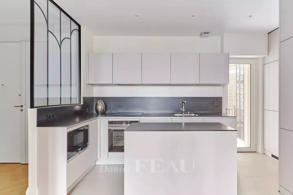 Köök - Art Deco Flat with Views in Paris 16ème