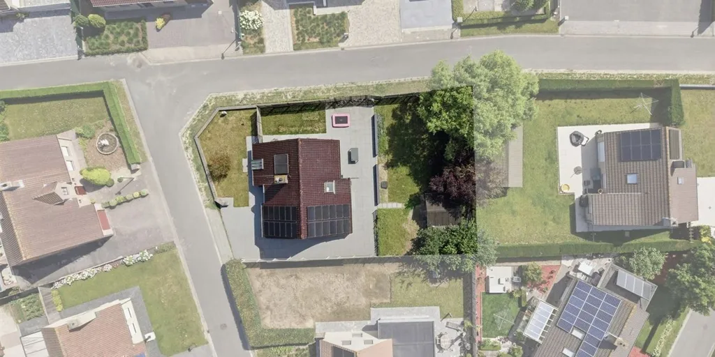 Vue aérienne - Maison Individuelle avec Jardin à Poperinge