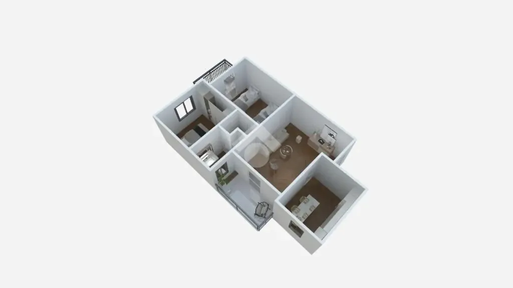 Plan - Bright Trilocale with Balcony in Roncadelle