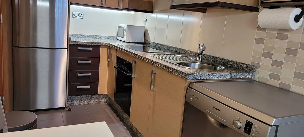 Köök - Apartment with Pool and Terrace in Vereda Golf