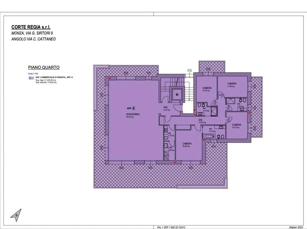 Plan - Luxury Penthouse with 360° View in Monza