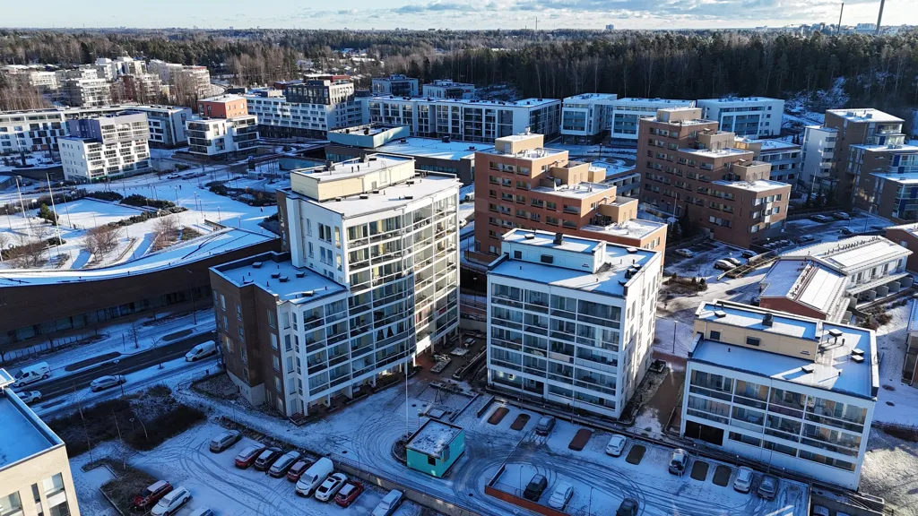 Õhuvaade - Modern Flat with Glazed Balcony in Saunalahti