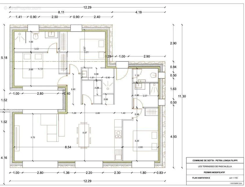 Plan - Villa Neuf avec Piscine à Sotta