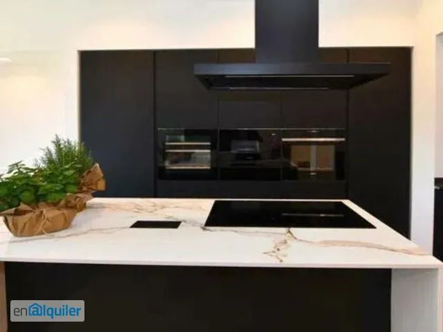 Köök - Apartment with Air Conditioning in Lagasca, Madrid