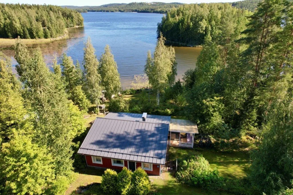 Aerial - Detached House with Lake View in Sysmä
