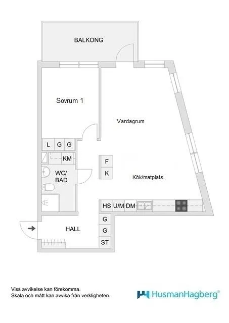Planimetria - Apartment with Balcony in Umeå