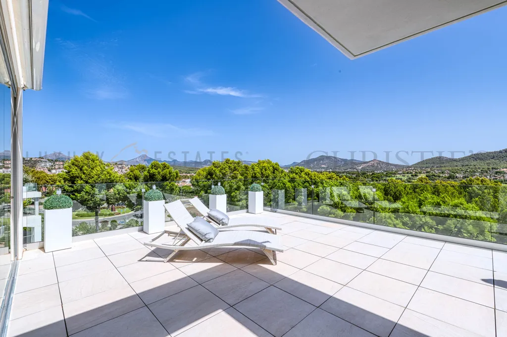 Terrasse - Contemporary Penthouse with Pool View in Santa Ponsa