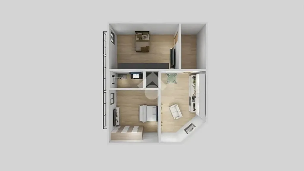 Plan - Bright Apartment with Balcony in Foggia Centre