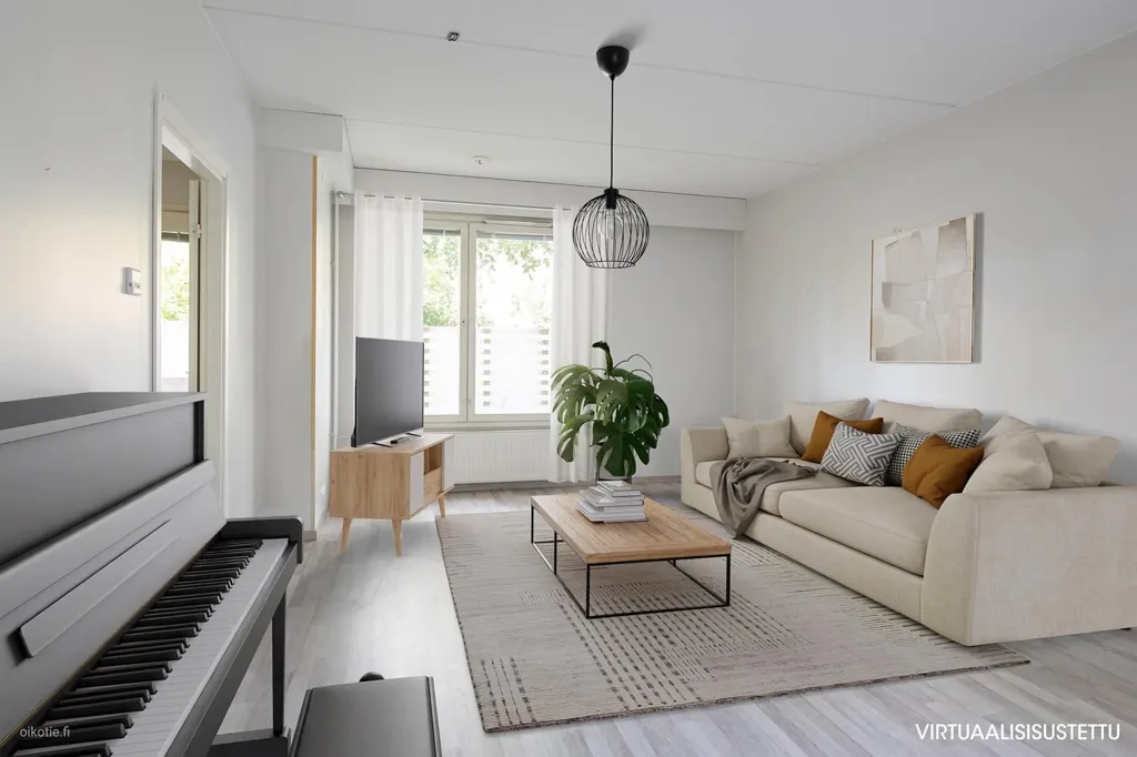 Séjour - Corner Flat with Balcony in Kerava