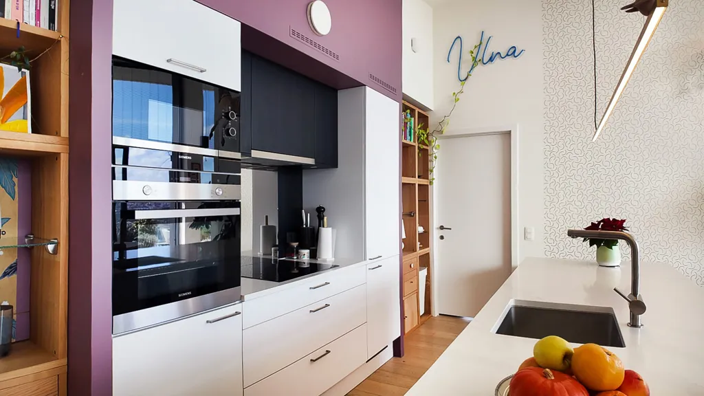 Cuisine - Penthouse avec Terrasse Panoramique au Cœur du Canal