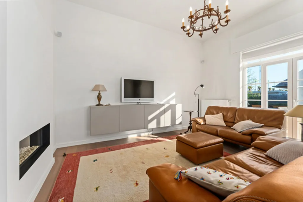 Living Room - Contemporary Villa with Terrace in Wingene