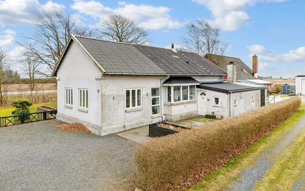Vue aérienne - Historic Villa with Garden in Ødsted