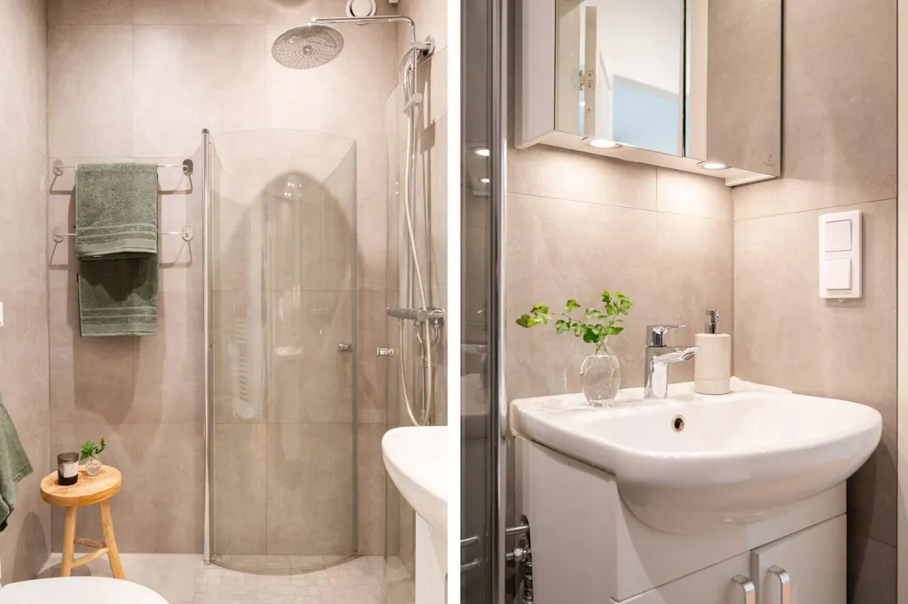 Salles de bain - Renovated 2-Bedroom with Balcony in Helsingborg
