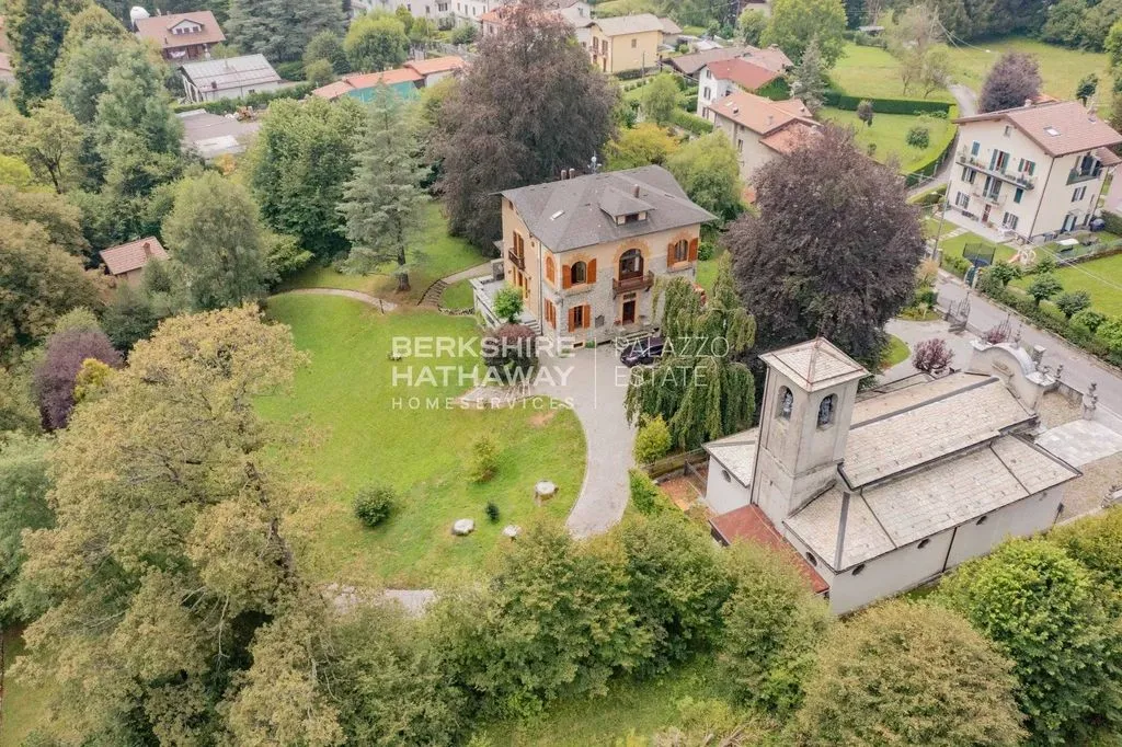 Vue aérienne - Liberty-Style Villa with Park in Valle Intelvi