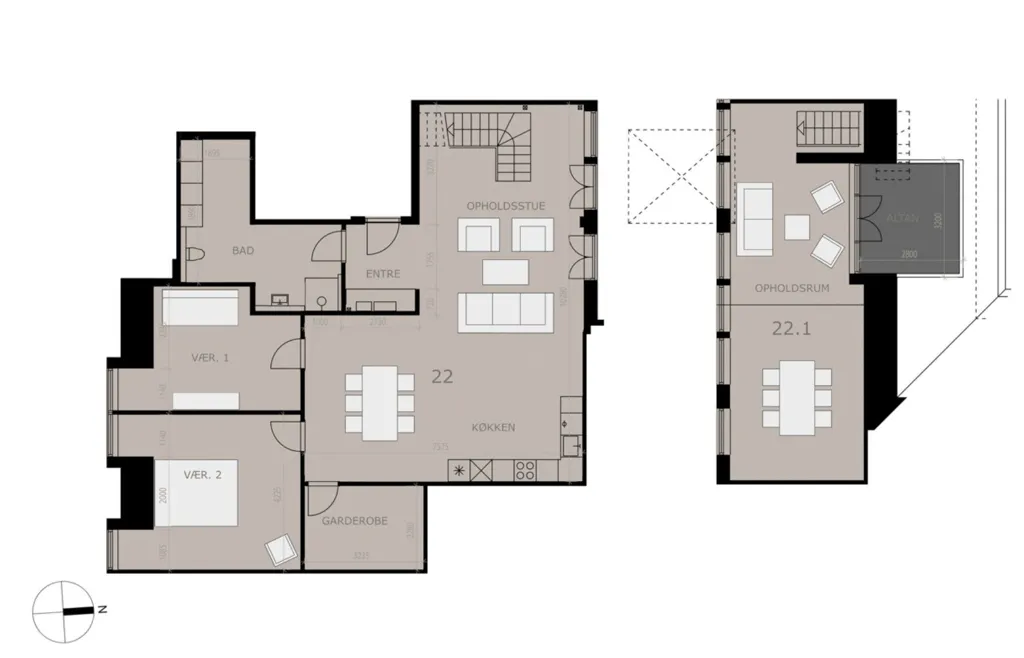 Plaan - Spacious 4-Bedroom Apartment with Balcony in Søborg