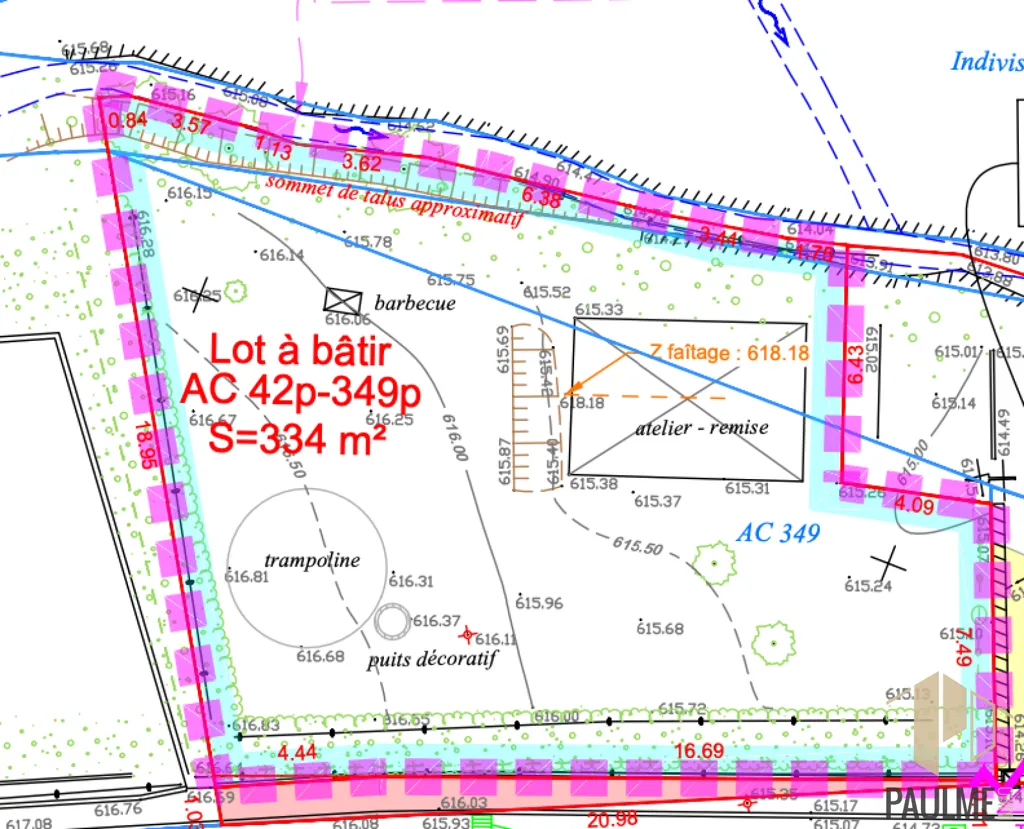 Plan - Terrain Constructible en Centre-ville de Gex