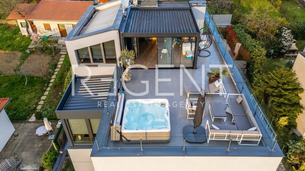 Vue aérienne - Luxury Penthouse with Panoramic Terrace in Zagreb